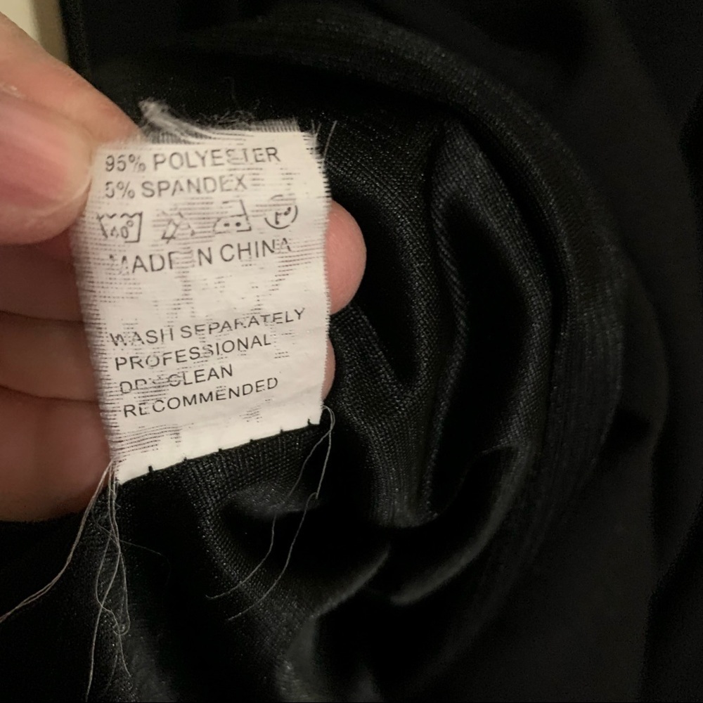 Smocked Black Button Down V-Neck Lined Side Slit Pockets Maxi Sundress. - Picture 4 of 10